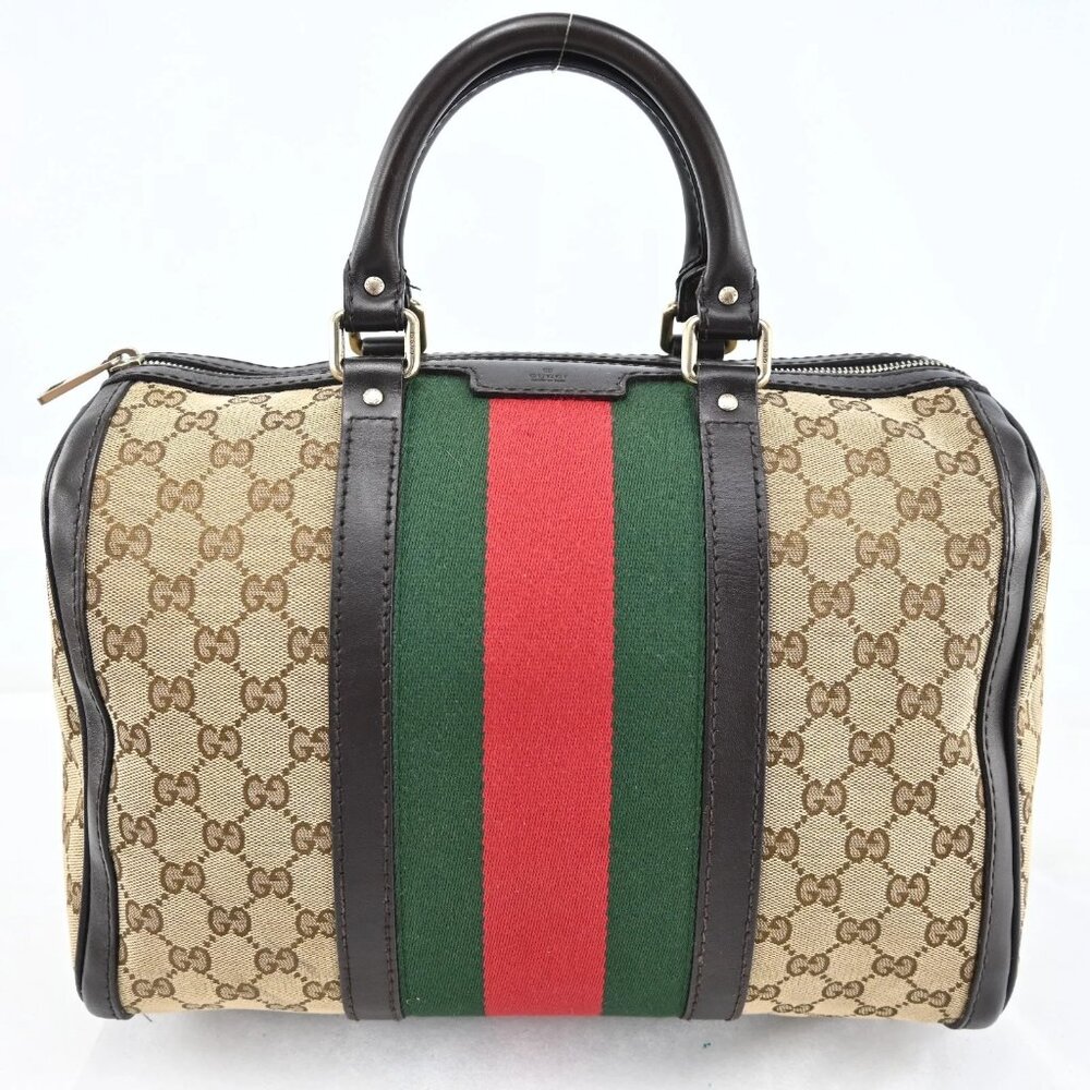 GUCCI Sherry Line Boston Bag GG Canvas Hand Bag bsj630-102325